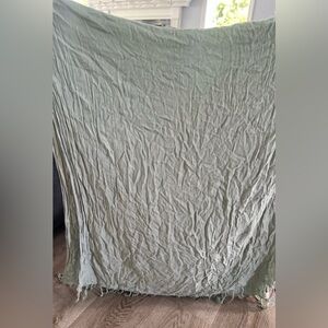 Light Green Large Shemagh Scarf Textured Fabric